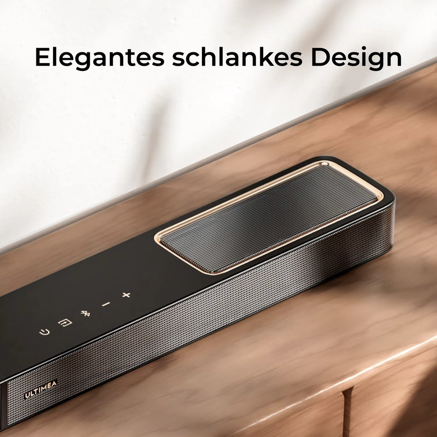 ULTIMEA Skywave F30 Soundbar 3.1.2ch mit 300 W Dolby Atmos und kabelgebundenem Subwoofer, Schwarz - Bild 3