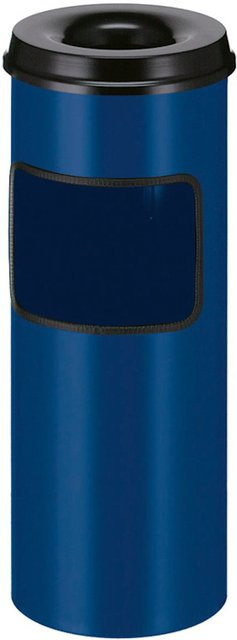 PROREGAL Runder Kombischäfer mit feuerlöschendem Oberteil, Blau und Schwarz, H: 64,2 cm, Ø: 24,3 cm, 30 Liter - Bild 1