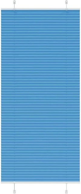 vidaXL Plissee Blau semi-transparent aus Polyester, B: 95 cm, H: 200 cm - Bild 1