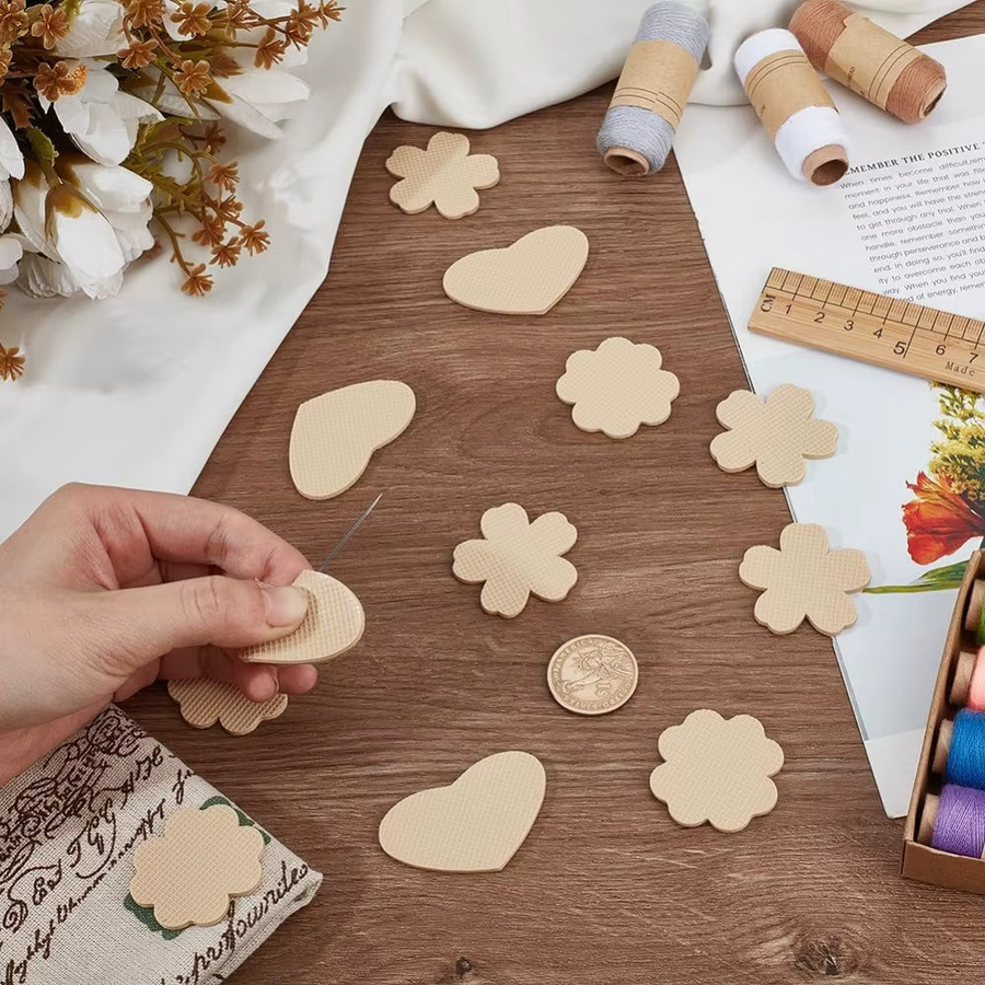 30 Stück Nadelzieher Set aus Gummi in Beige für Handstickerei - Bild 2