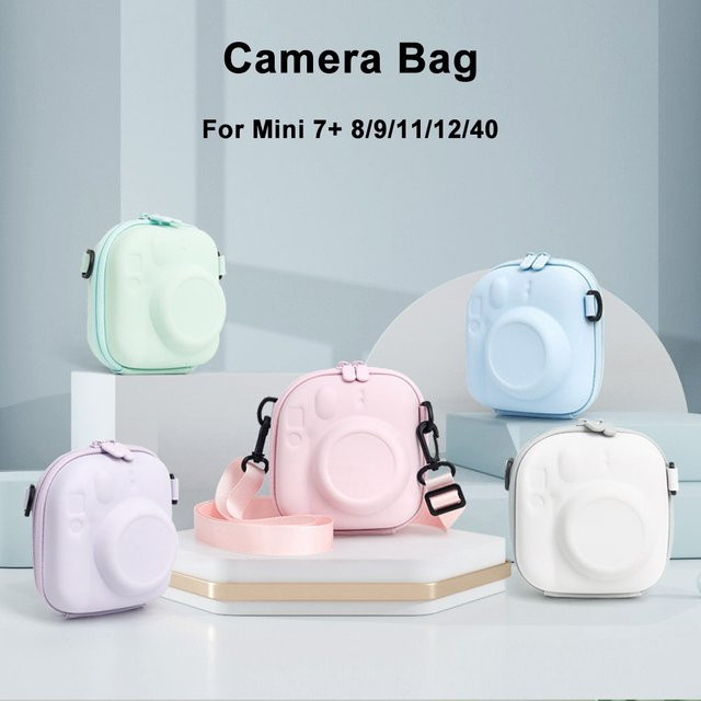 Fujifilm Universal Hard Case EVA Kameratasche für Instax Mini 7+ 8/9/11/12/40 in Lila mit Schultergurt - Bild 1