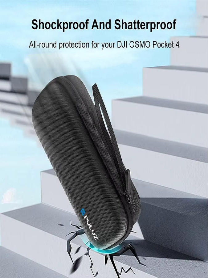 PULUZ Tragetasche für DJI Osmo Pocket 4 Mini Body Bag Aufbewahrungstasche für Zubehör in Schwarz - Bild 6