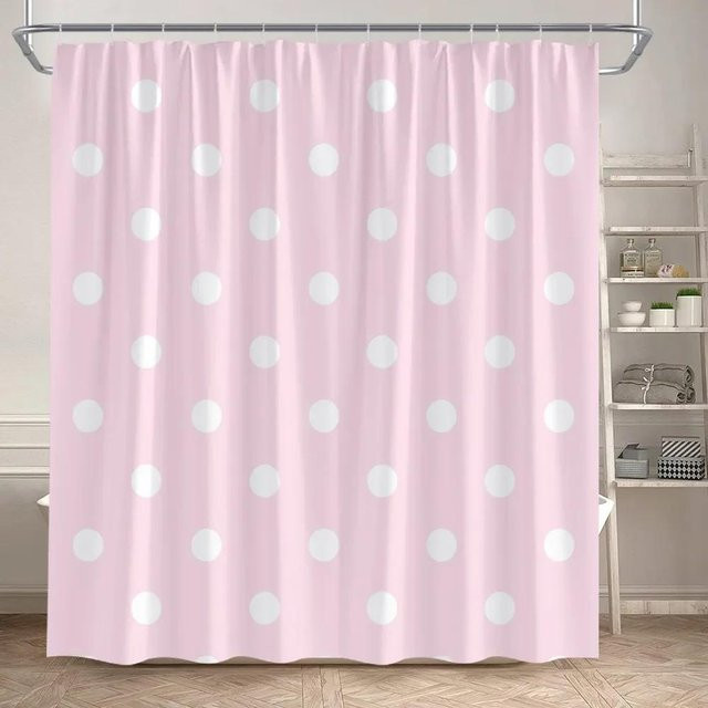 Baifenbai Home Furnishing Duschvorhang mit schwarz-weiß gestreiftem geometrischem Muster aus Polyester, Breite: 240 cm, Höhe: 180 cm - Bild 1