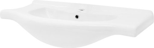 LuxeBath Waschbecken Oval aus Keramik in Weiß mit Überlauf B: 86 cm, T: 51,5 cm, H: 21,5 cm - Bild 1