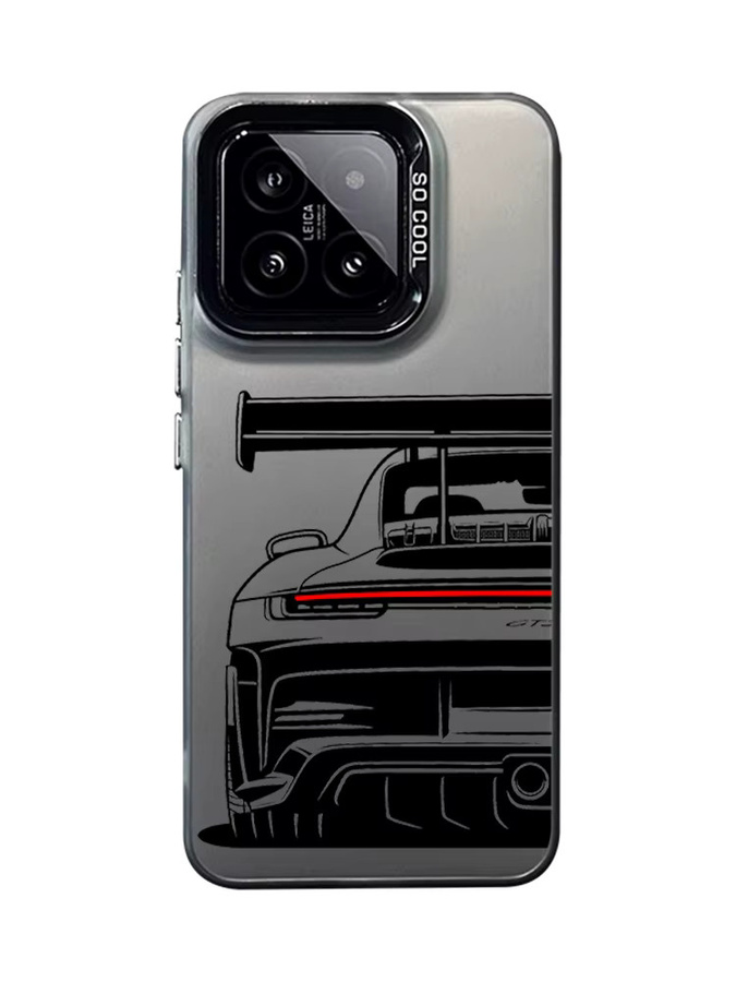 Sportwagen Handyhülle für Xiaomi 15 14 13 12 11 Pro Ultra in Grau aus Hard PC und TPU - Bild 3