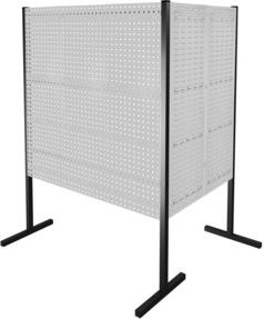 Kappes Trennwand RasterPlan Doppelfeld 90 Grad in RAL 7035 Grau, Höhe: 150 cm, 3 LP 2 SP - Bild 1
