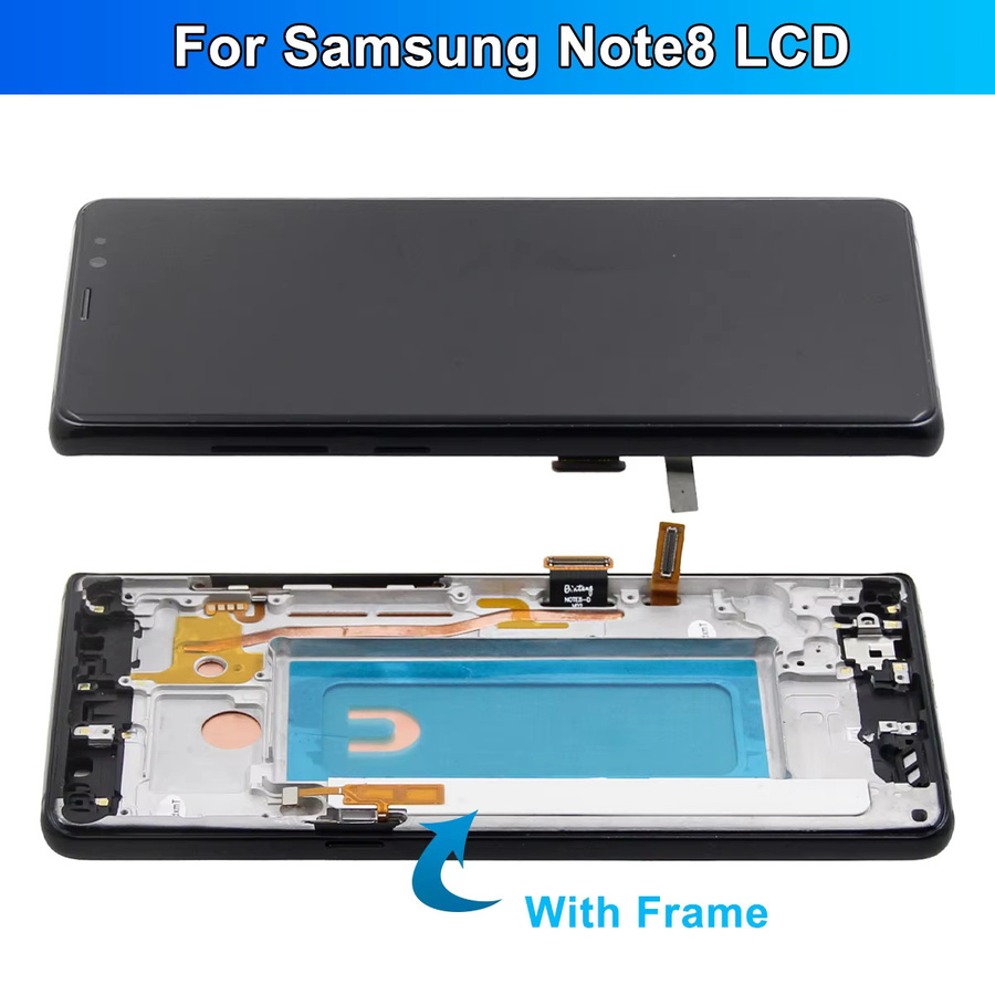 Samsung Galaxy Note 8 N950 LCD Display mit Touchscreen Digitizer Montage und Rahmen in Schwarz oder Blau, 6,3 Zoll TFT Display - Bild 3