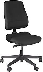 Prosedia Bürostuhl LEANOS V ERGO mit Synchronmechanik und Bandscheibensitz, ohne Armlehnen, schwarz - Bild 1