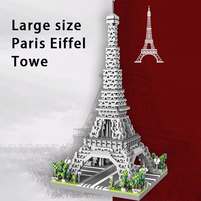 KNYYSECQ Paris Eiffelturm Mikropartikelblock, Gebäudemodell, Montage - Bild 1