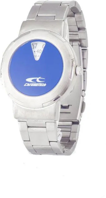 Chronotech CT7002-03M Damenuhr mit Quarzwerk in Blau und Silber/Grau aus Metall - Bild 1