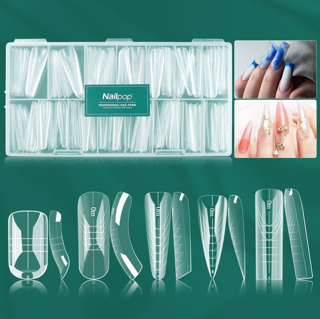 Nailpop Nagel-Dual-Form-Vollabdeckungsset, 150 Stück, Glänzend - Bild 1