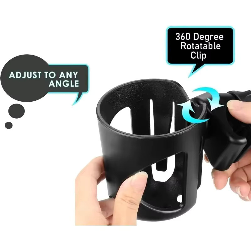 Digital Nc Kinderwagen-n-Sip Getränkehalter für Stanley Quencher und IceFlow in Schwarz - Bild 6