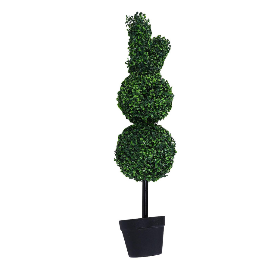 Künstlicher Buchsbaum-Baum in Hasenform von Sportssss, Farbe: Grün, Höhe: 90 cm, Dekoration für Innen und Außen - Bild 2