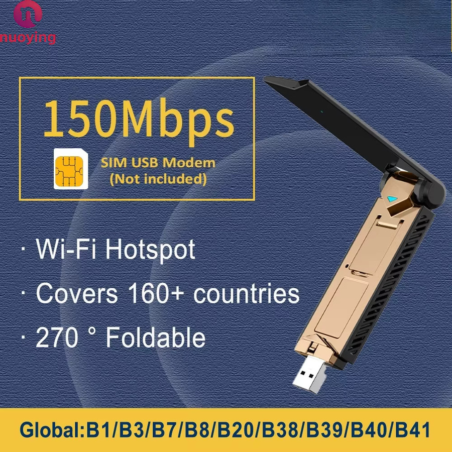UF909 4G LTE USB WLAN Modem mit 150Mbps Hochgeschwindigkeits-Netzwerk als tragbarer Plug-and-Play Hotspot und Mini Wireless Auto-Dongle - Bild 2