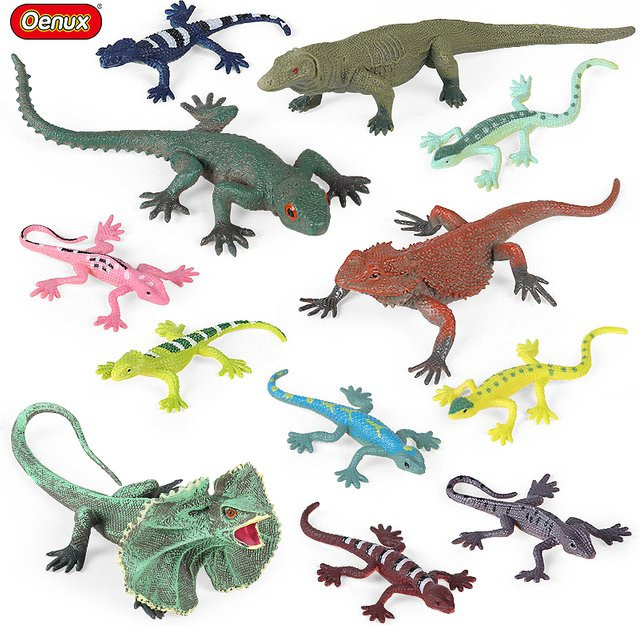 Oenux Wild Reptil Insekt Tiere Modell, Actionfiguren, 12-teiliges Set - Bild 1