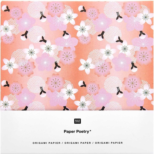 Rico Design Paper Poetry Origami Kirschblüten Bastelpapier Multicolor, 50 Blatt, 15 x 15 cm - Bild 1