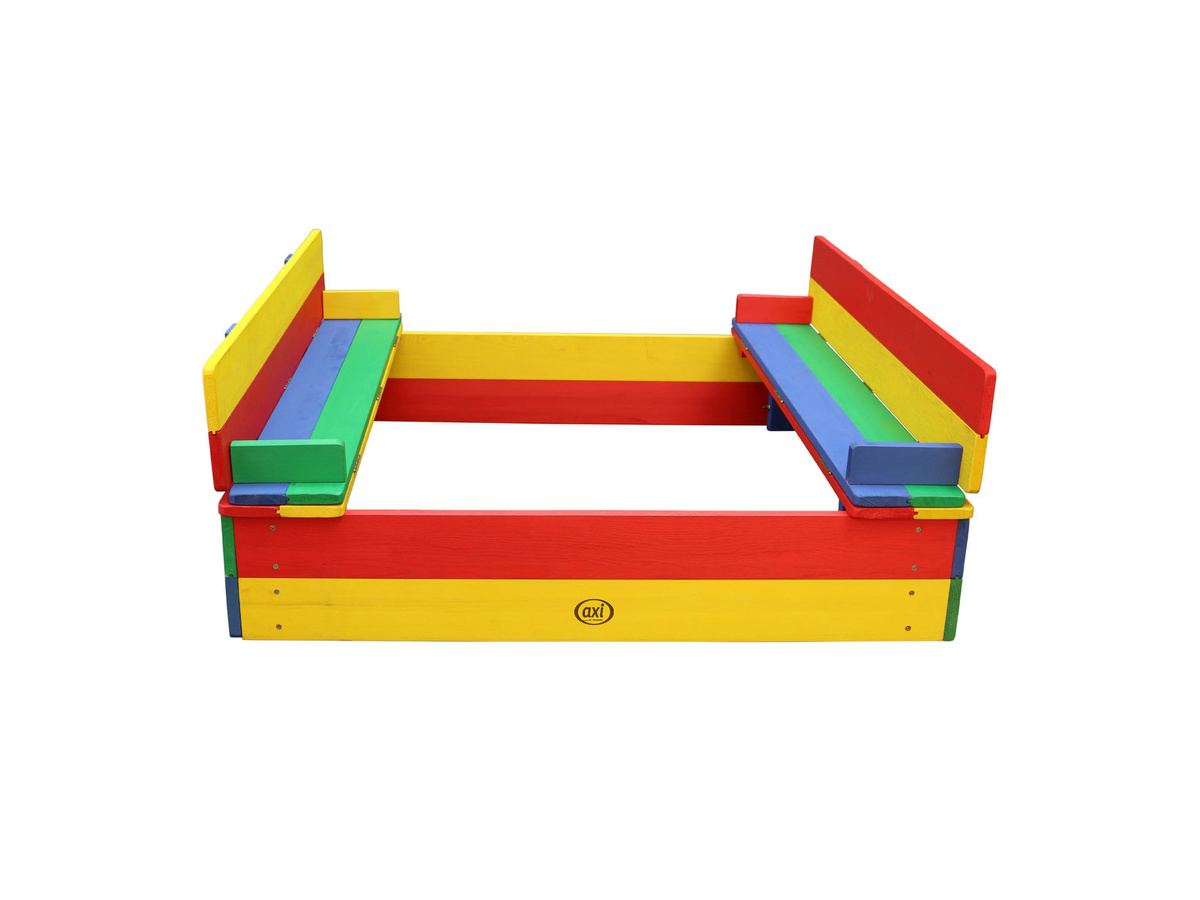 AXI Sandkasten Ella mit Sitzbank aus Hemlockholz in Regenbogenfarben, B/T/H: 100 x 95 x 20 cm - Bild 2