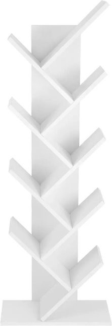 Vasagle Bücherregal in Baum-Form in Weiß, B/T/H: 50 x 25 x 141,5 cm - Bild 1
