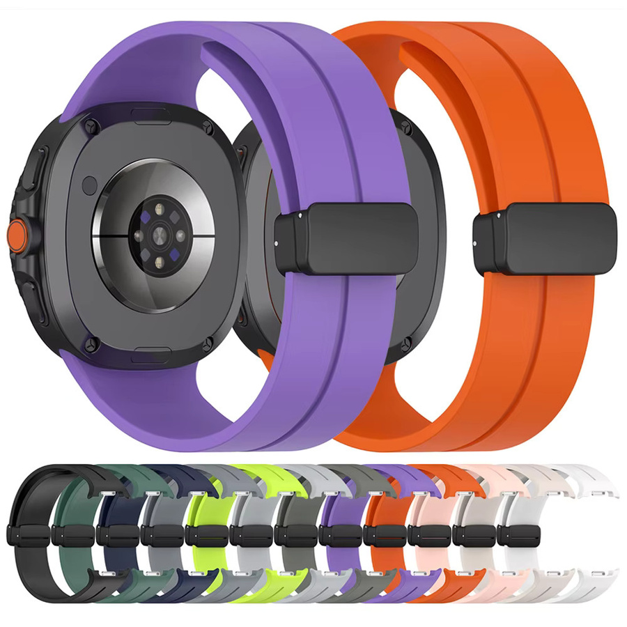 Samsung Uhrenarmband Silikon, Magnetische Schnalle, Schwarz - Bild 2