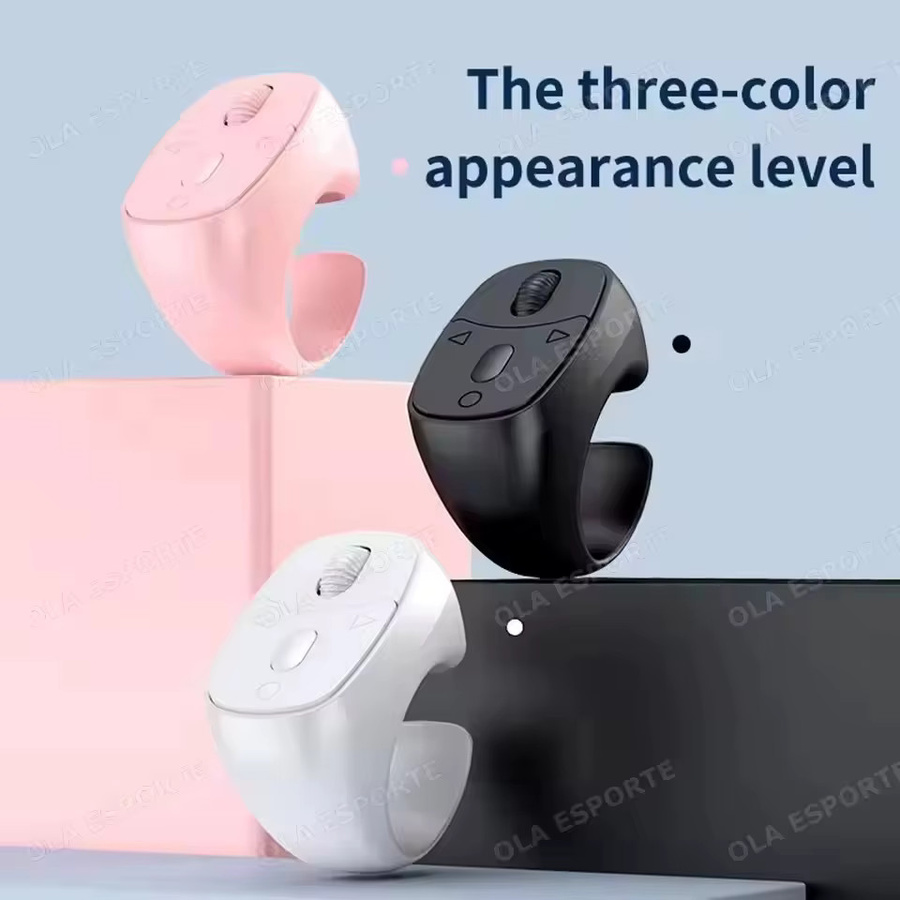 Ola Esporte Bluetooth-Fernbedienungs-Ring mit Touchscreen für iOS zur Musiksteuerung, Kamera- und Videoaufnahme sowie zum Umblättern von Seiten für iPad und iPhone in Pink oder Schwarz - Bild 5