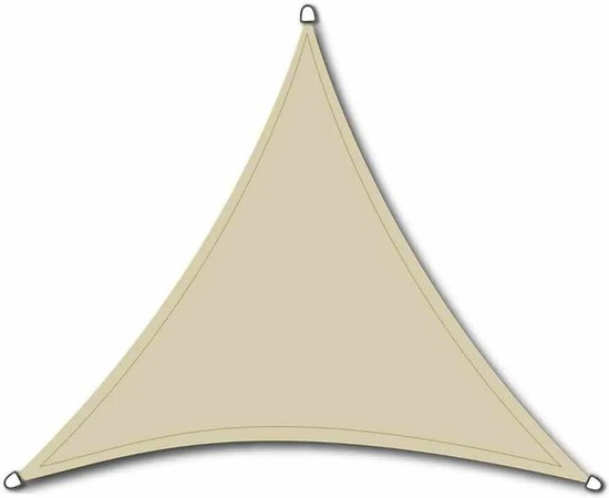 Siena Garden Sonnensegel Solino 3-Eck aus HDPE in Ecru, B/T/H: 360 x 360 x 360 cm