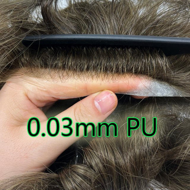 HRF Toupee Kapillarprothese Echthaar, Herren - Bild 1