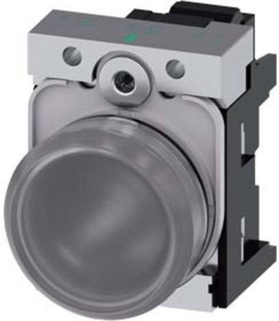 Siemens Leuchtmelder 3SU1156-6AA70-3AA0 in Grau und Transparent aus Metall - Bild 1