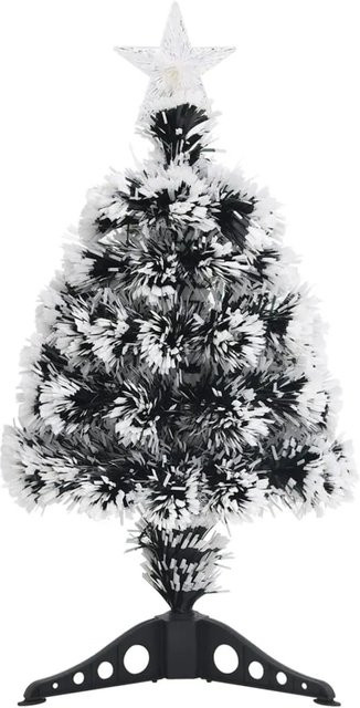 vidaXL Weihnachtsbaum mit Beleuchtung in Grün und Weiß, 64 cm Höhe, Fiberoptik Tischmodell - Bild 1