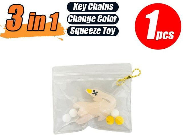 UV-Schlüsselanhänger Enten, beige, Unisex - Bild 1