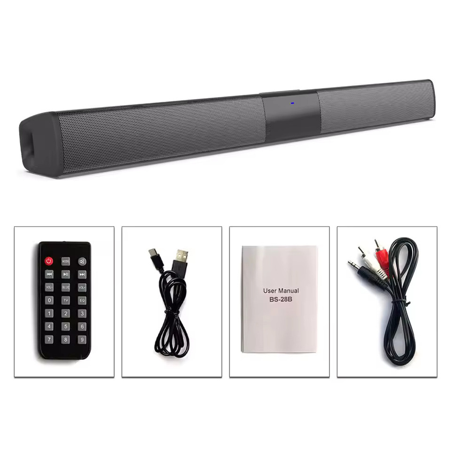 AyeBeau Bluetooth Soundbar mit drahtlosem Subwoofer und FM-Radio in Schwarz - Bild 7