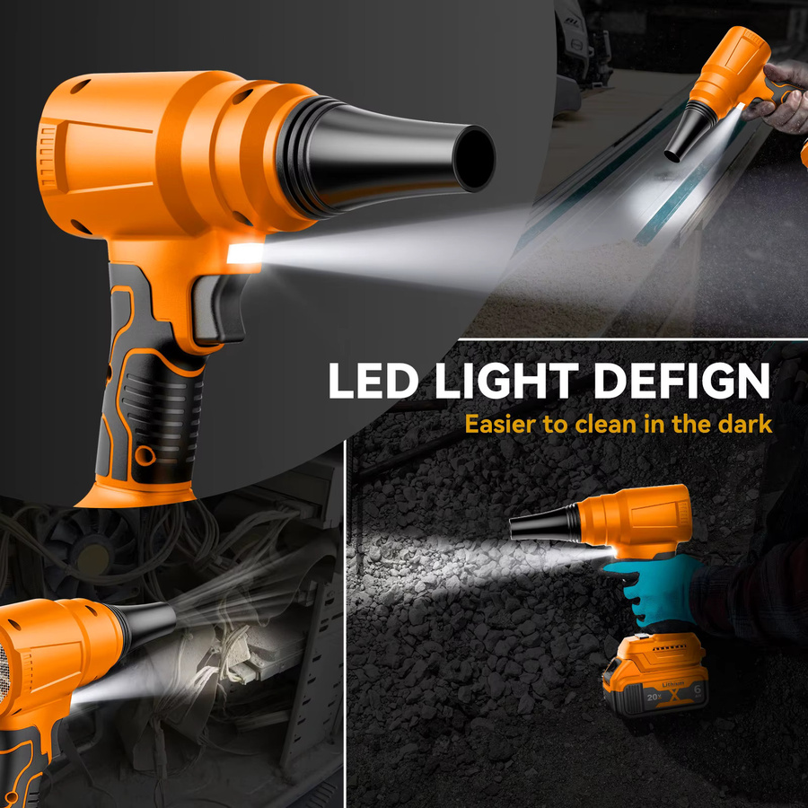 DEWALT Kabelloser Staubbläser für 18V Akku, Elektrischer Turbo-Jet-Handgebläse in Orange - Bild 4