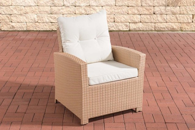 TPFGarden Sessel Fino in Cremeweiß aus Rattan und Metall für deinen Garten - Bild 1