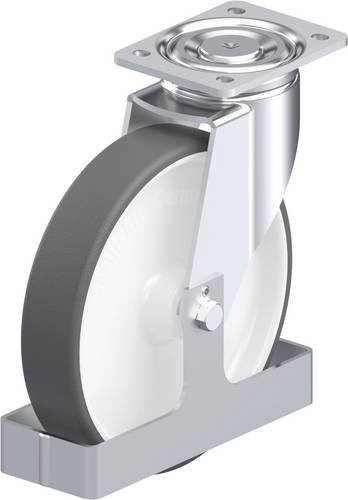 Blickle LH-POTH 250G-FS Stahlblech-Lenkrolle in Grau und Weiß mit Rad-Durchmesser 250 mm und einer Tragfähigkeit von 900 kg - Bild 1
