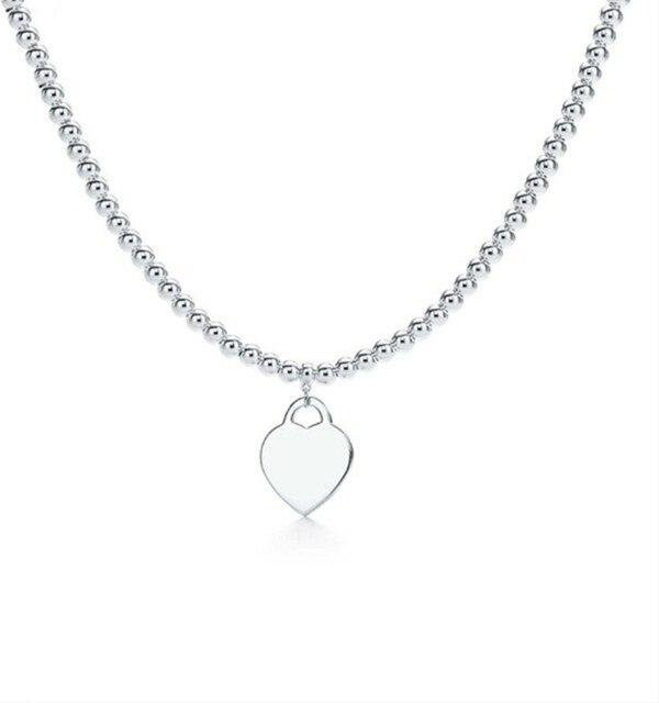 Halskette 925 Sterlingsilber, Perlen, Herzförmig, Damen, weiß - Bild 1