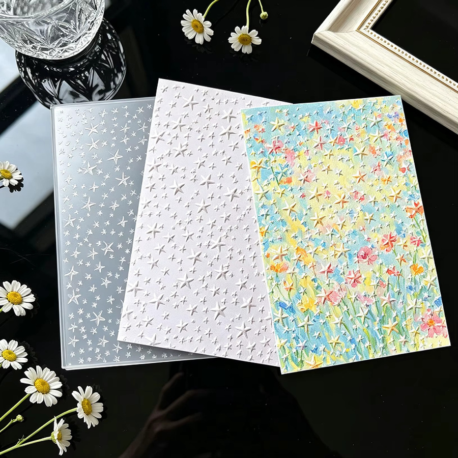 3D-Prägeschablone Sternenhimmel für DIY Papierkunst mit konkaver und konvexer Textur - Bild 5
