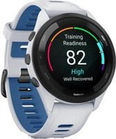 Garmin Forerunner 265 Smartwatch mit GPS, Herzfrequenzmessung und Schlafanalyse in Weiß, Schwarz und Blau - Bild 2