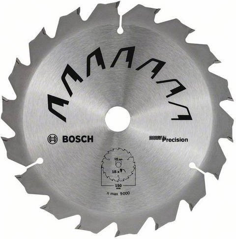 Bosch Precision Hartmetall Kreissägeblatt Silber Durchmesser: 150 mm, Bohrung: 16 mm, Zähneanzahl: 18 - Bild 1
