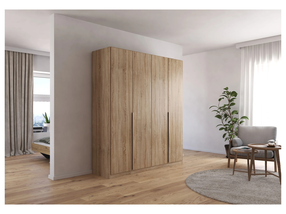 RAUCH Drehtürenschrank Alabama Eiche Sonoma mit Schubkasteneinsatz, B/H: 181 x 210 cm - Bild 1