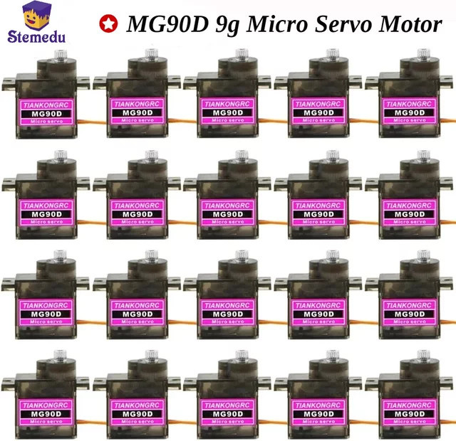 stemedu MG90D 9g Micro Servo Motor, Schwarz, Kunststoff - Bild 1