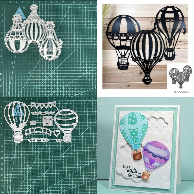 Metall-Schneidwerkzeug mit Heißluftballon-Motiv für DIY Scrapbooking und dekorative Prägung als Stanzschablone - Bild 1