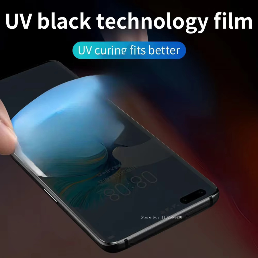 3 Stück UV-gehärtetes Schutzglas mit Vollkleber für Huawei Nova 7, 8, P30, P40, Mate 20, 30, 30E, 40 Pro, Plus, RS, 40E in Transparent - Bild 3