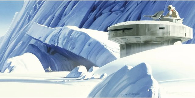 Komar Fototapete Vlies Star Wars Classic RMQ Hoth Echo Base Blau B: 500 cm, H: 250 cm - Bild 1