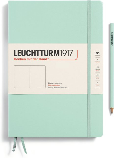 LEUCHTTURM1917 Composition Notizbuch blanko Hardcover B5 Mint Green - Bild 1