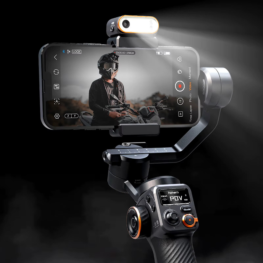 hohem iSteady M6 Kit 3-Achsen Smartphone Gimbal Stabilizer mit OLED-Großbildschirm und AI Tracking in Schwarz - Bild 2