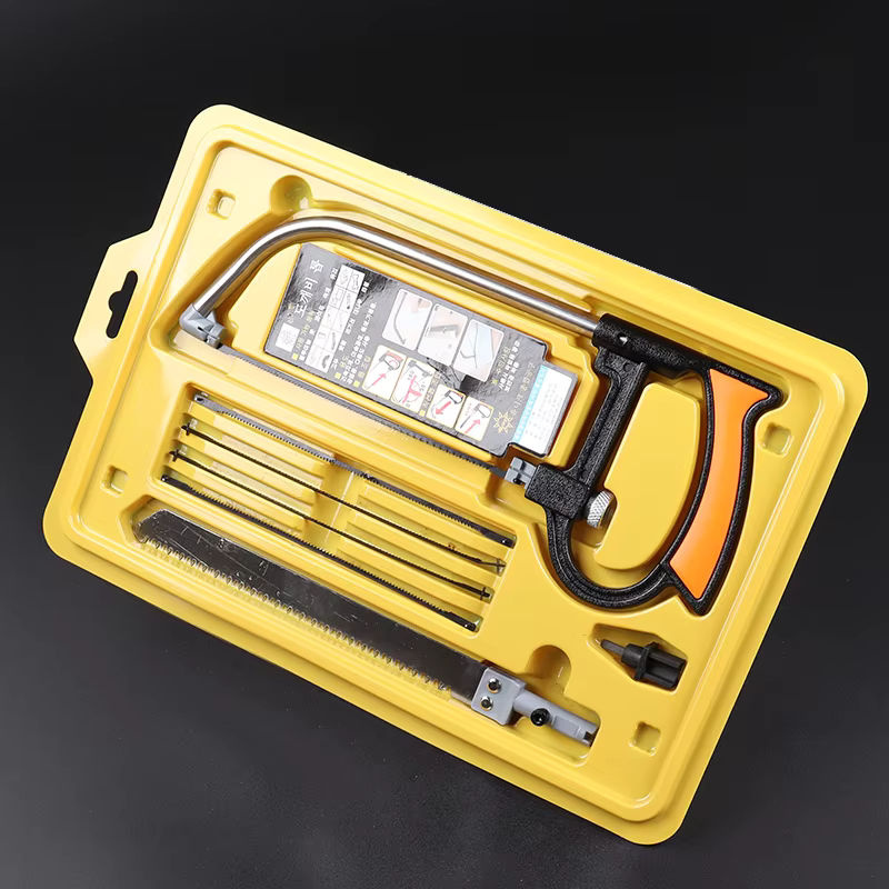 8-in-1 Multifunktions-Mini-Handsägeset mit verstellbarem Rahmen und 6 Stahlsägeblättern zum Schneiden von Metall, Kunststoff, Holz, PVC und Keramikfliesen - Bild 5