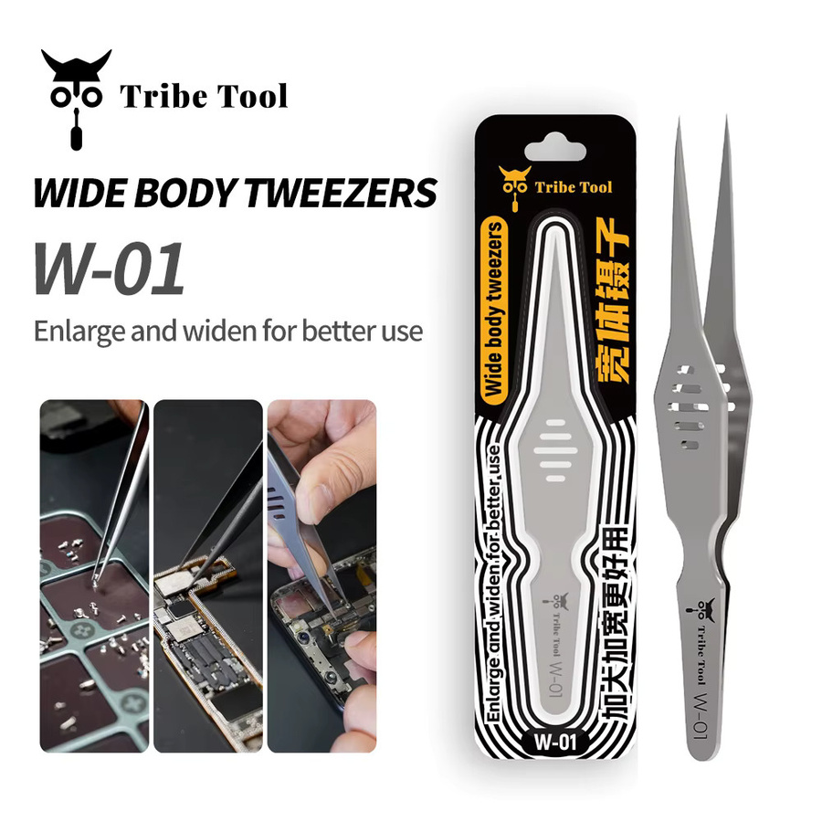 Tribe Tool W-01 Pinzette für Mobiltelefon-Reparaturen und PCB-Chips, korrosionsbeständig und hochhart - Bild 5