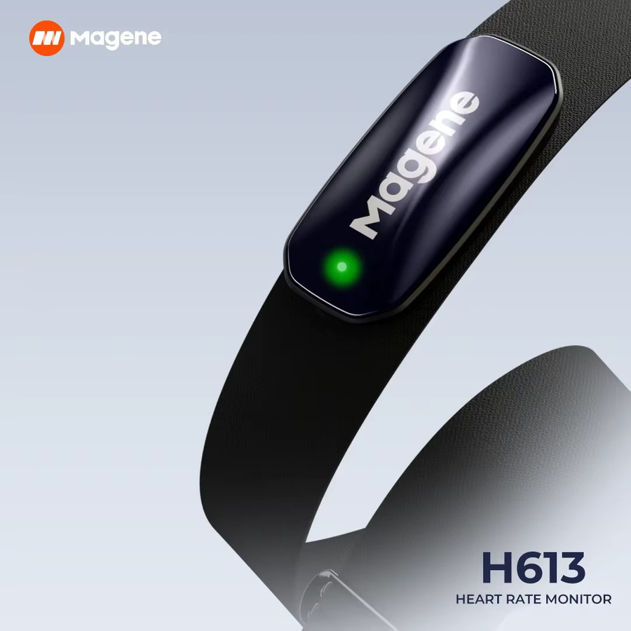 Magene H613 Herzfrequenzmesser Bluetooth 3-Kanal Brustgurt Schwarz wiederaufladbar kompatibel mit Gesundheits-Apps und Zwift - Bild 4