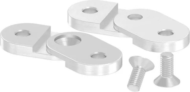 FeNau Handlaufanschlussplatte aus Edelstahl V2A in Silber, verstellbar und flach, B/H/T: 63 x 25 x 4 mm - Bild 1