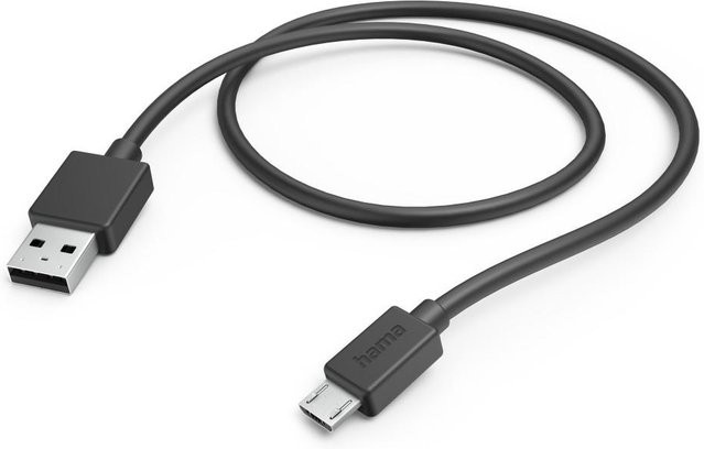 Hama Ladekabel USB-A auf Micro-USB in Schwarz, 1 m - Bild 1