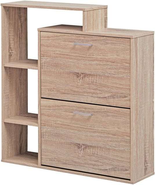 Schuhkipper Wohnling Eiche Sonoma Nachbildung Braun B/H/T: 24 x 93 x 85 cm - Bild 1